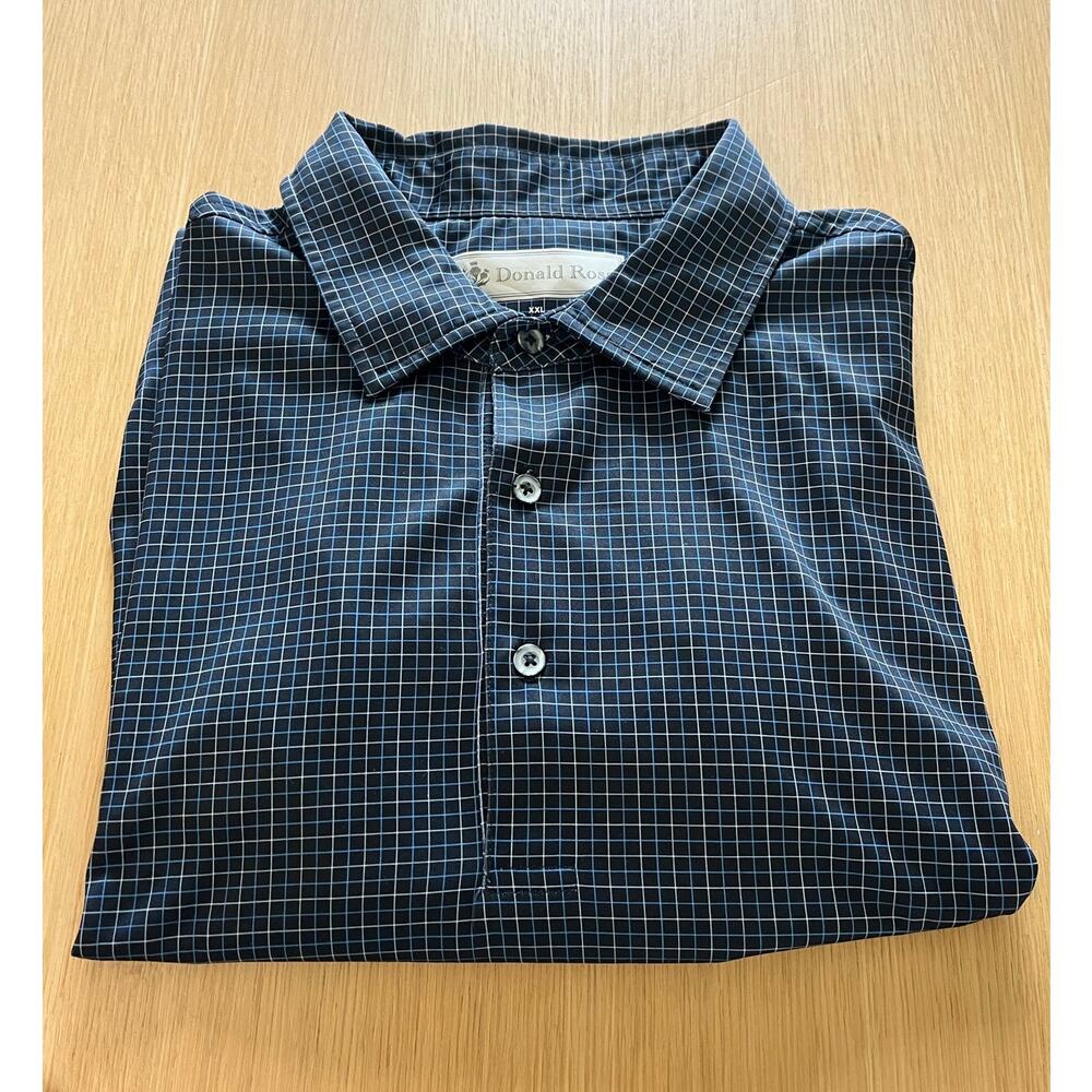 Donald Ross | Men's XXL Dark Blue Striped Polo